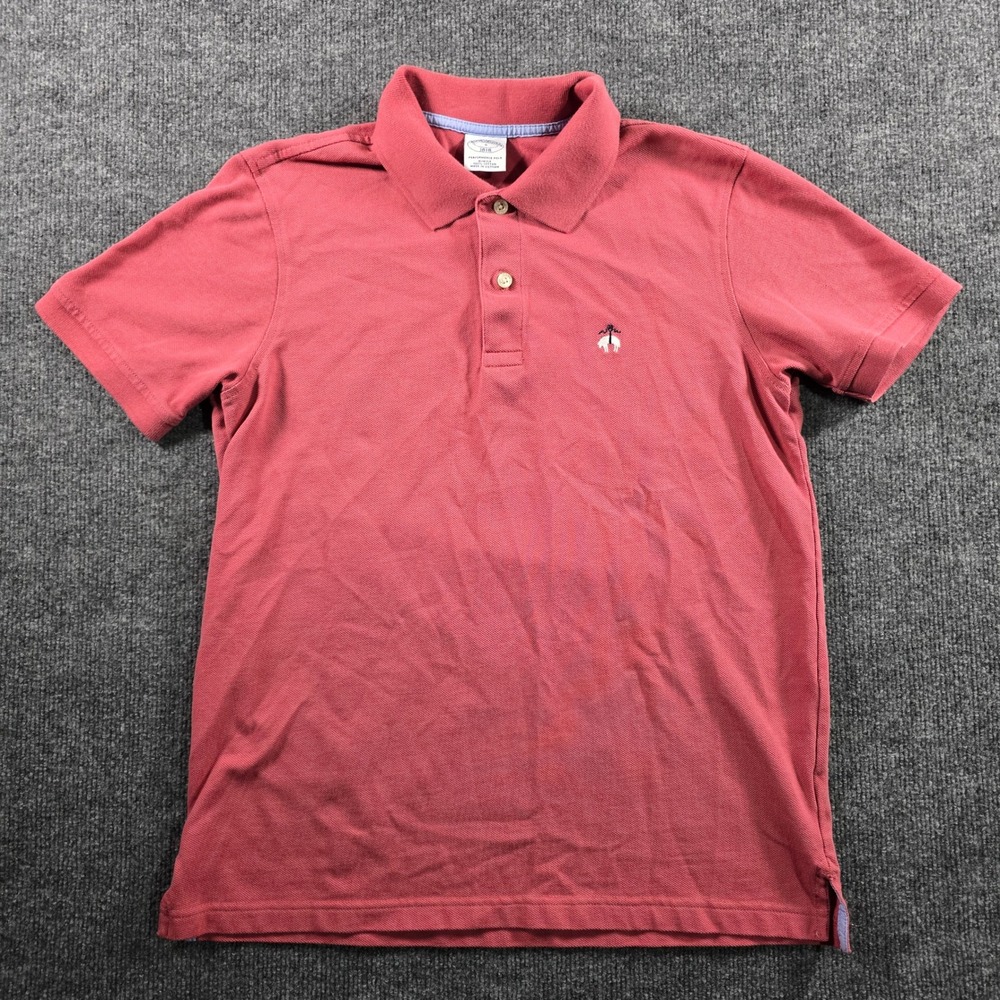 Brooks Brothers 1818 Performance Polo Mens Small Slim Fit Pink Cotton Pique